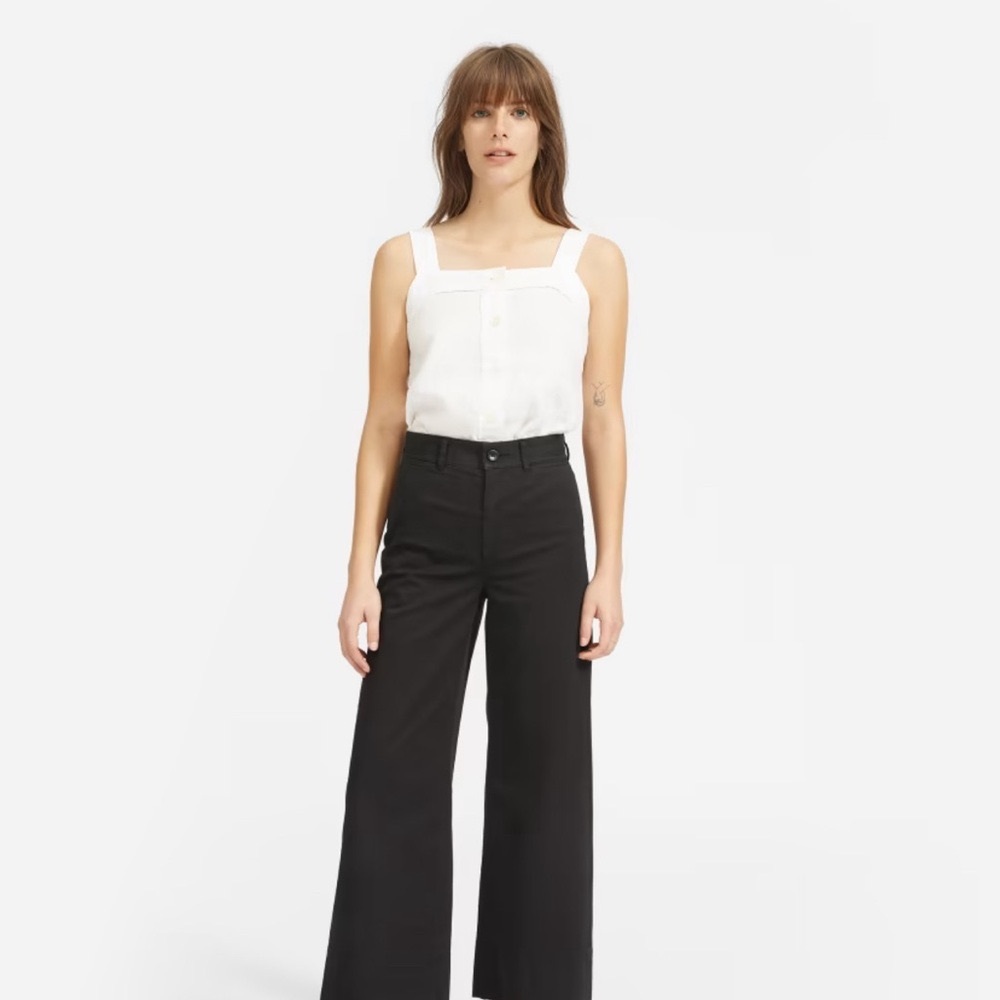 Everlane Lightweight Wide-Leg Crop Chino, size  2